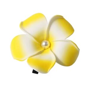 Yellow and White Floral Hair Clip